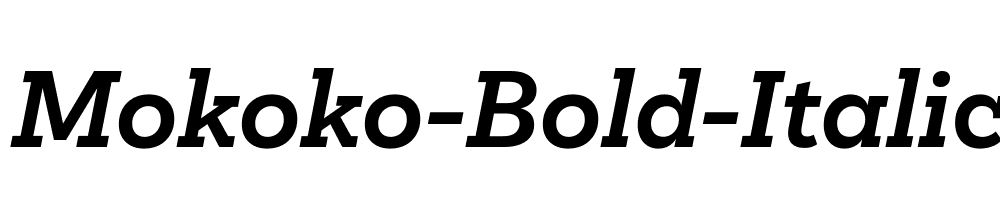 Mokoko-Bold-Italic