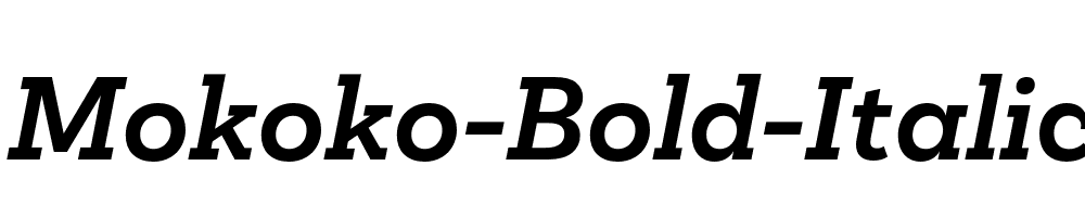 Mokoko-Bold-Italic