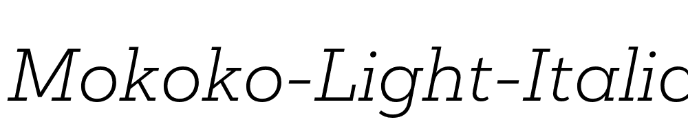 Mokoko-Light-Italic