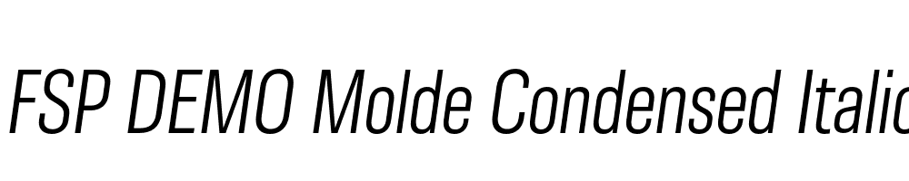 FSP DEMO Molde Condensed Italic