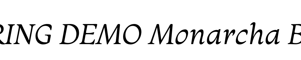  DEMO Monarcha Book Italic