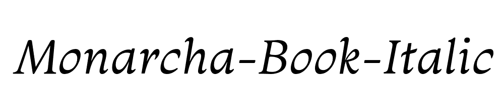 Monarcha-Book-Italic