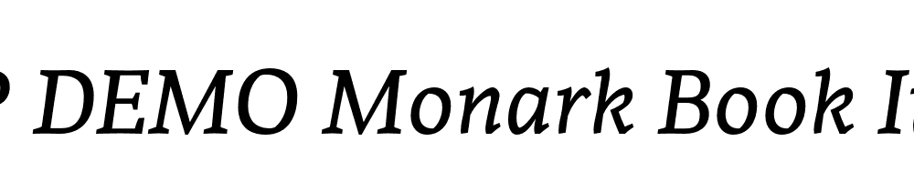 FSP DEMO Monark Book Italic