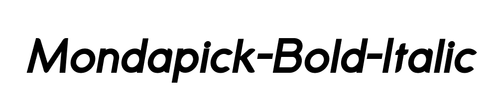 Mondapick-Bold-Italic