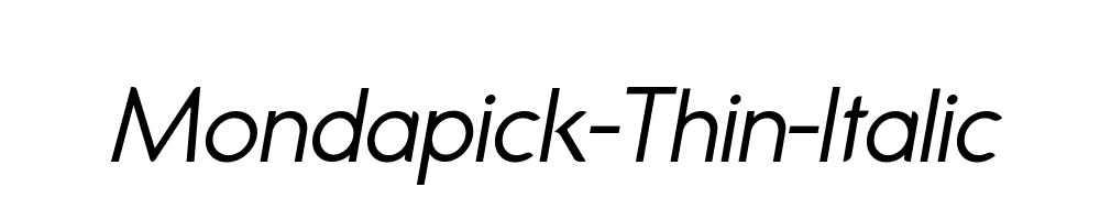 Mondapick-Thin-Italic