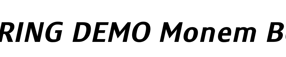  DEMO Monem Bold Italic