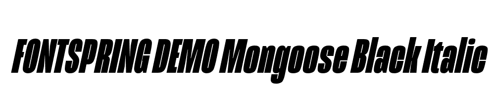  DEMO Mongoose Black Italic