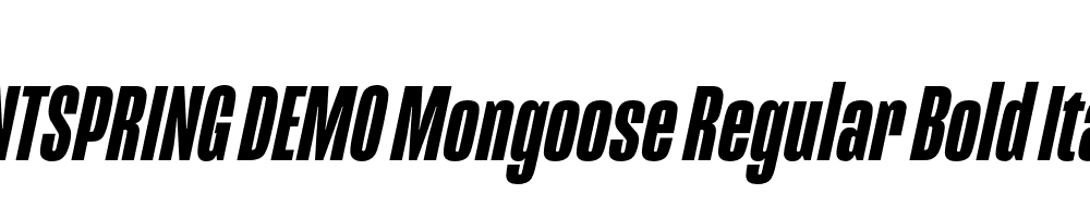  DEMO Mongoose Regular Bold Italic