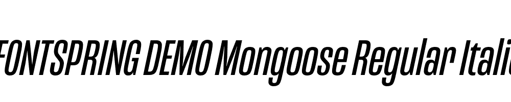  DEMO Mongoose Regular Italic