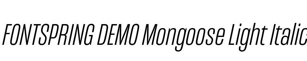  DEMO Mongoose Light Italic