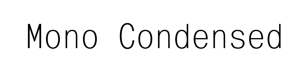 Mono Condensed