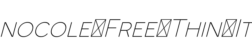 Monocole-Free-Thin-Italic