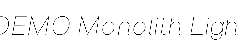 FSP DEMO Monolith Light Italic