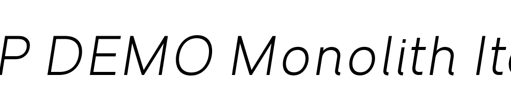 FSP DEMO Monolith Italic