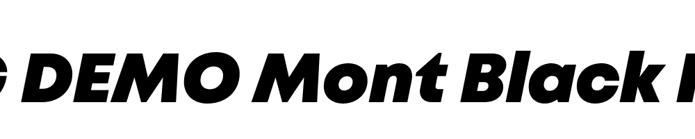  DEMO Mont Black Italic Regular