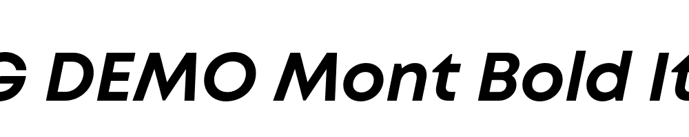  DEMO Mont Bold Italic Regular