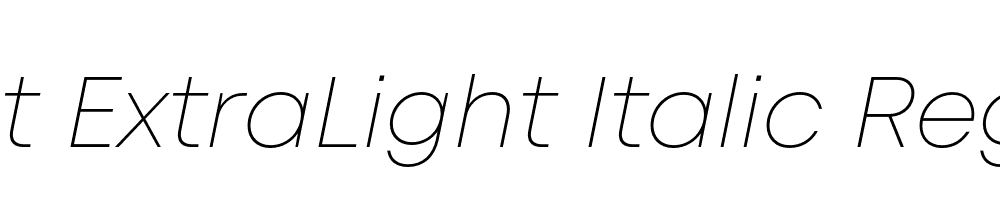 Mont ExtraLight Italic Regular