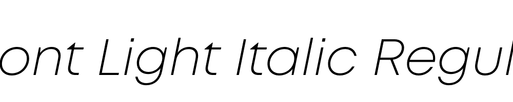 Mont Light Italic Regular