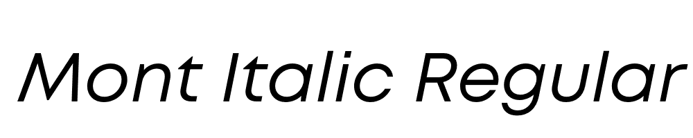 Mont Italic Regular