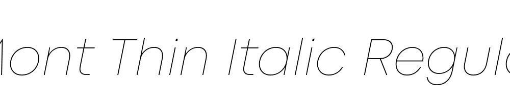 Mont Thin Italic Regular