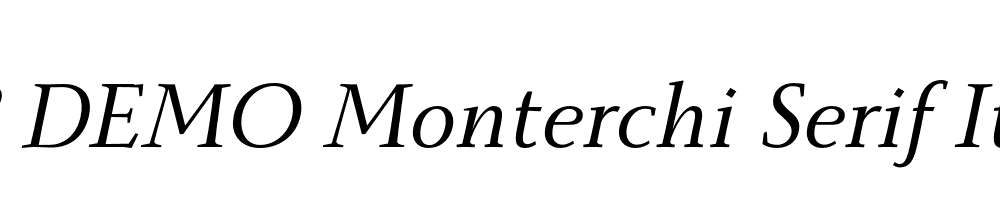 FSP DEMO Monterchi Serif Italic