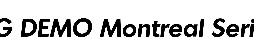  DEMO Montreal Serial Bold Italic