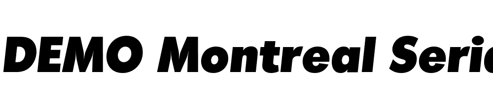  DEMO Montreal Serial Heavy Italic