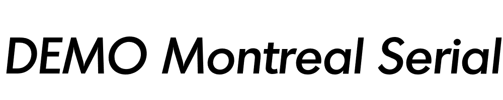  DEMO Montreal Serial Medium Italic