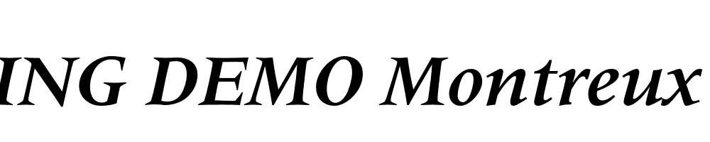  DEMO Montreux Bold Italic