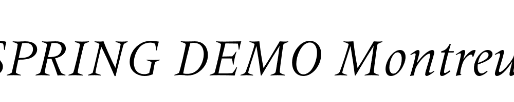  DEMO Montreux Italic