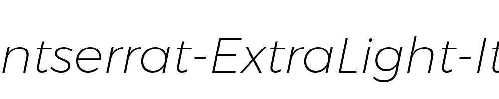 Montserrat-ExtraLight-Italic