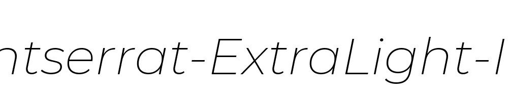 Montserrat-ExtraLight-Italic