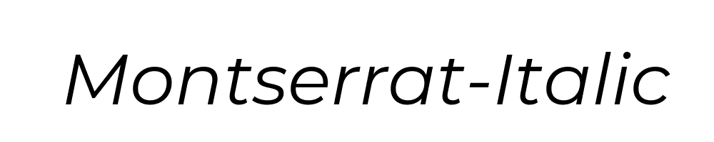 Montserrat-Italic