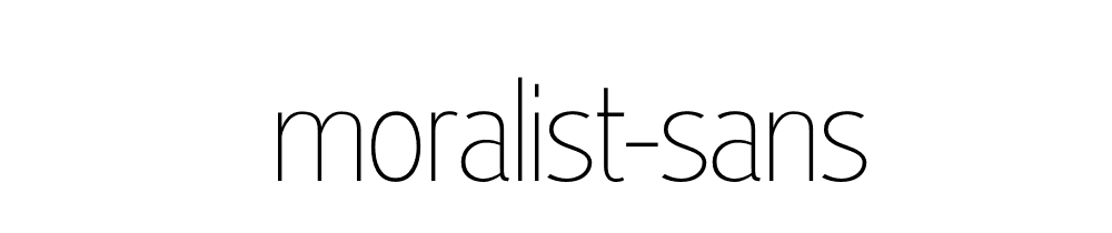 Moralist Sans