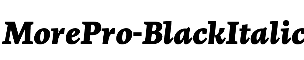 MorePro-BlackItalic