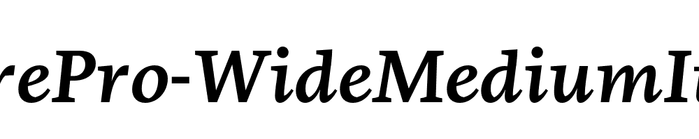 MorePro-WideMediumItalic