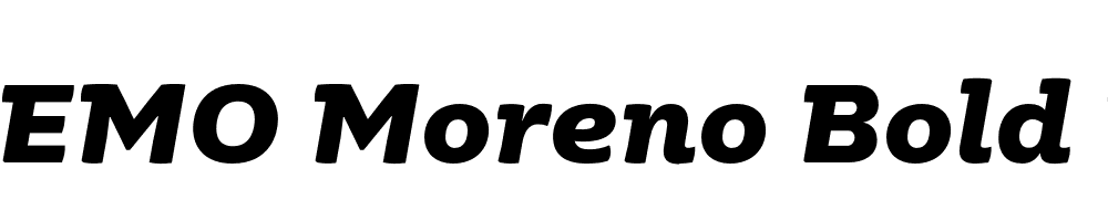  DEMO Moreno Bold Italic Bold Italic