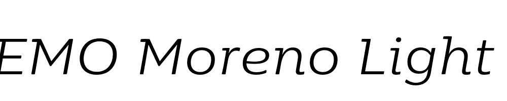  DEMO Moreno Light Italic Light Italic