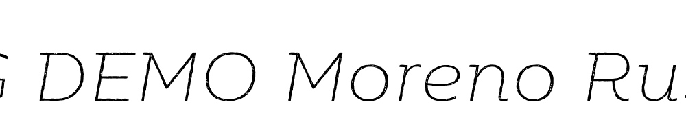  DEMO Moreno Rust XThin Italic