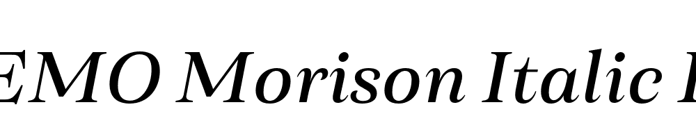 FSP DEMO Morison Italic Regular