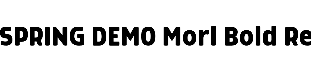  DEMO Morl Bold Regular