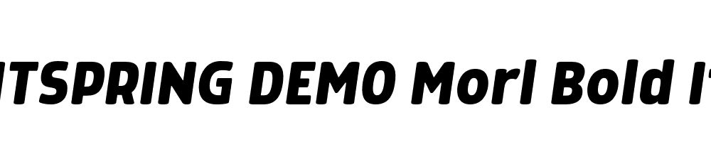  DEMO Morl Bold Italic