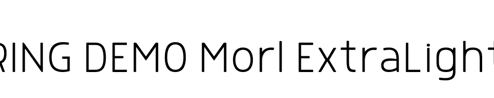  DEMO Morl ExtraLight Regular