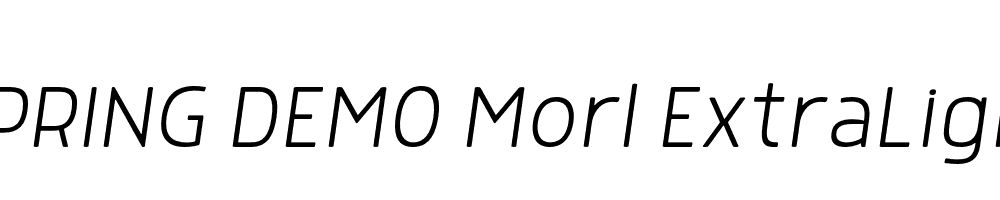  DEMO Morl ExtraLight Italic