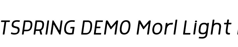  DEMO Morl Light Italic