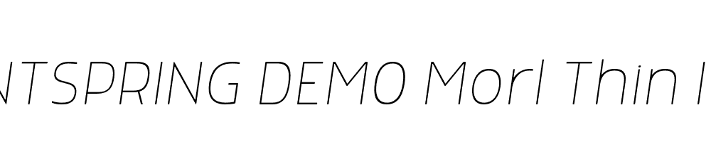  DEMO Morl Thin Italic