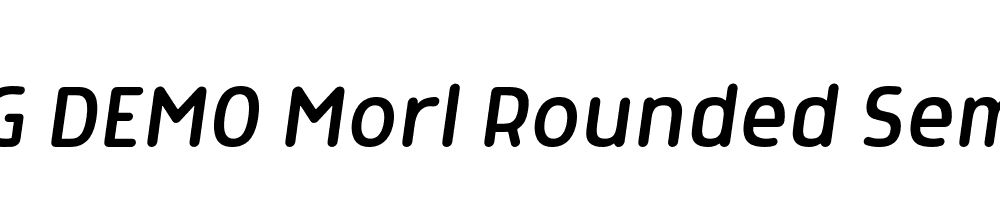  DEMO Morl Rounded SemiLight Italic