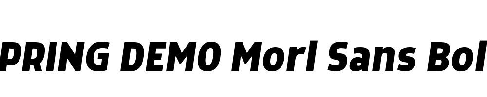  DEMO Morl Sans Bold Italic