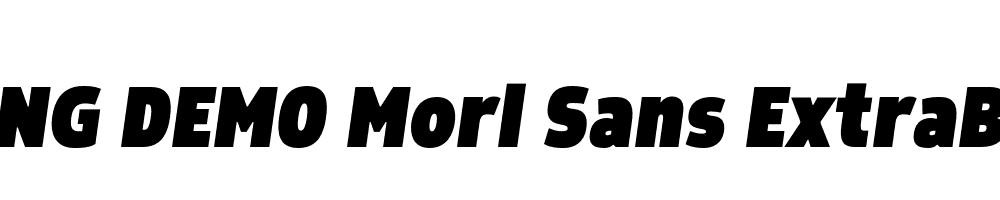  DEMO Morl Sans ExtraBlack Italic