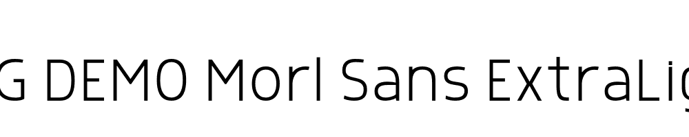  DEMO Morl Sans ExtraLight Regular